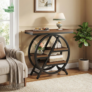 Tavolino Moderno a <span class=keywords><strong>3</strong></span> Ripiani, Stretto e Compatto, con Ripiano Portaoggetti, Comodino per Soggiorno, Camera da Letto, Divano, Ufficio, Servizio Personalizzato - Product Image 4