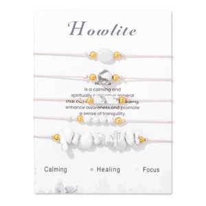 Unisex Amethyst White Jade <b>Beaded</b> <b>Bracelet</b> Cute Style Natural Stone Charms for <b>Men</b> and Women Handmade in Zinc Alloy Gift Set - Product Image 6