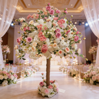 Künstlicher Seidenrosenbaum Lebensechte Blumendekoration für Hochzeit Halloween Ostern Abschlussfeier Valentinstag