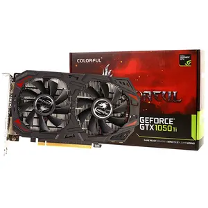 Kleurrijke Nvidia Gtx 1050 Ti 4G Gddr5 Gebruikte Grafische Kaart Voor Gaming Gtx 1050ti 4Gb Videokaart