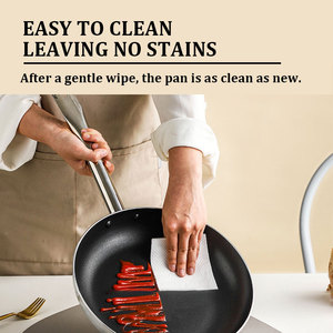 WINNERS Utensilios de cocina comerciales 20cm 30cm 40cm Sartén de aluminio de doble fondo Sartén antiadherente Sartén con mango largo - Product Image 5