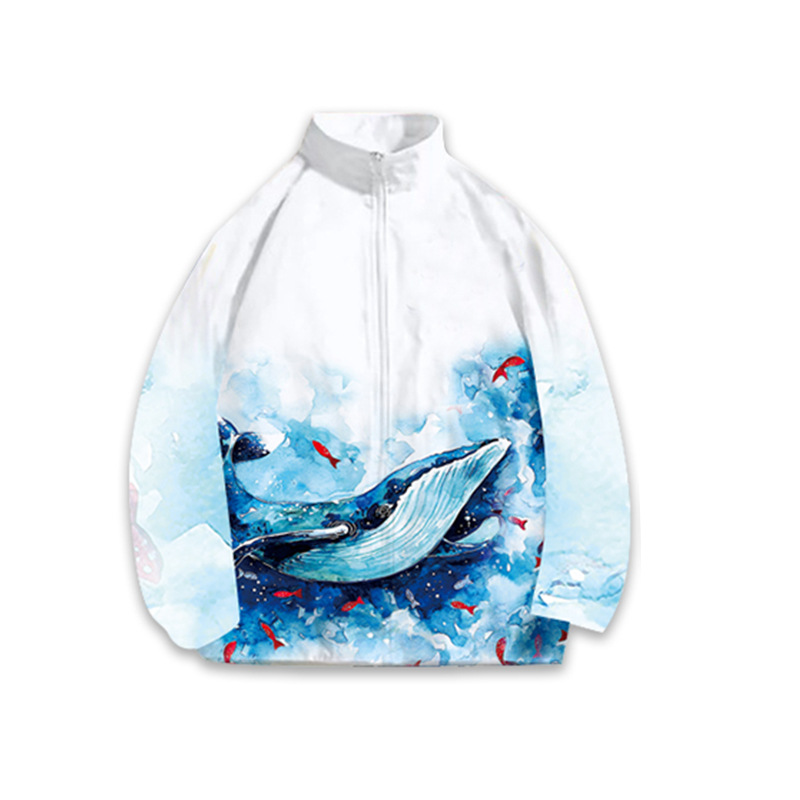 Stand-up collar, full-body print customization