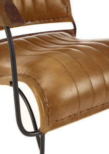 Chaise de salle à manger au design moderne en cuir tanné Mobilier de bureau et de salon en bois massif simple pour la maison ou l'hôtel - Product Image 2