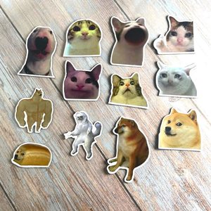 Aimants de réfrigérateur et de voiture les plus vendus, humoristiques, avec des chats et des chiens, des expressions d'emoji et des citations de Jésus, ensemble de mots amusants, transfrontalier - Product Image 1