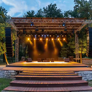 Système de treillis de toit en alliage d'aluminium, treillis de toit en aluminium avec boulons de scène, treillis d'éclairage de scène pour concert, scène de concert mobile - Product Image 5