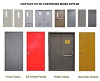 Porte de sécurité en acier inoxydable Leadowvin pour usage commercial, résidentiel et industriel, style postmoderne, double entrée, ouverture à pousser-tirer