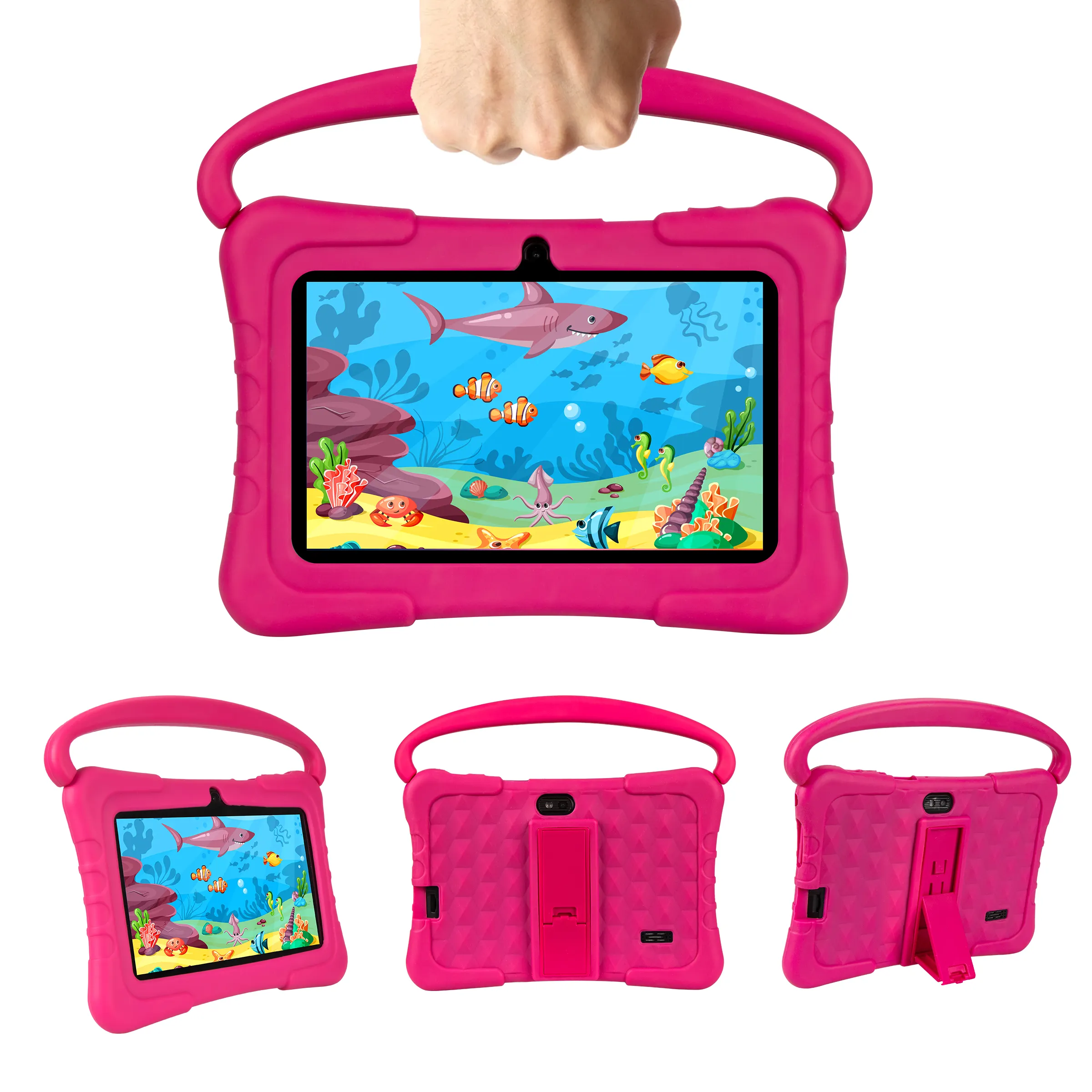 Kids Tablet pc 7 inch android 12.0 rugged leather case touchscreen 1024*600HD Hot sale Tablets OEM ODM for children educational
