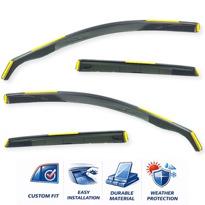 Pare-pluie pour fenêtres de Volkswagen Transport |   Pare-soleil de voiture et déflecteurs de fenêtre |   Accessoires déflecteurs de vent pour fumeurs - Product Image 2