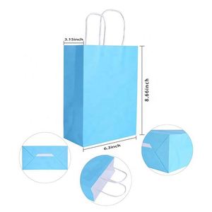 Petit sac cadeau en papier kraft blanc à emporter pour les friandises - Product Image 4