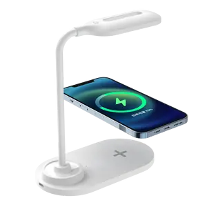 Wireless Charger Pad LED Desk Lamp Eye Protect Study Business Light Table Lamp 15W Fast Charging Station