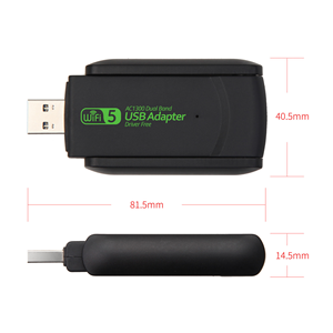 Adaptador WiFi AC1300 USB3.0 <span class=keywords><strong>MT7612U</strong></span> de Doble Banda 2.4G 5.8G, Receptor WiFi sin Controlador para Laptop, Tarjeta de Red para Win7/8/10/11 - Product Image 4