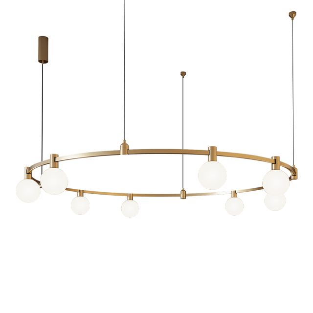 HotSale Contemporary Luxury Lighting Indoor Brass Chandelier LED Ceiling Lamp 8-Light Decorative Chandelier Modern Pendant Light