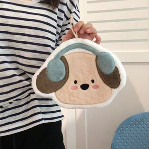 Cute Cartoon Cat Shape Hand Towel 18x25 Cm Coral Fleece Quick Dry For Kitchen Bathroom - Product Image 2
