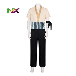 Costume de cosplay <span class=keywords><strong>One</strong></span> <span class=keywords><strong>Piece</strong></span> Anime <span class=keywords><strong>Zoro</strong></span> Wano Country avec combinaison en polyester pour adultes unisexes, Halloween, spectacle sur scène - Product Image 1