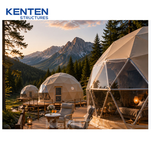 KENTEN permanente glamping tenda struttura esterna hotel domo domes tenda campeggio all'aperto tende glamping con bagno per airbnb - Product Image 4