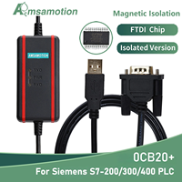 AMSAMOTION Cable de Aislamiento Magnético USB-MPI con Conductor de Cobre y PVC, Grado Industrial, Siemens S7-200/300/400PLC 6ES7972-0CB20-0XA0