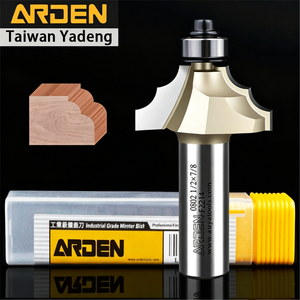 Taiwan Yaden Woodworking Router Bit Double R <b>Edge</b> Forming 0802 Table <b>Edge</b> Trimming Decorative Milling <b>Cutter</b> 1/2 Shank Carbide - Product Image 1