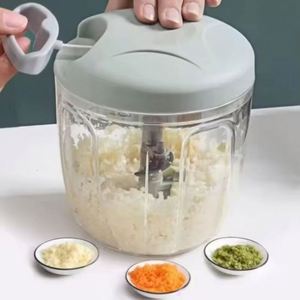 Jili Hand Chopper <b>Vegetable</b> Fruit Twist Manual Garlic Crusher <b>Cutter</b> 3-Piece Stainless Steel Eco-Friendly Modern Tools - Product Image 5