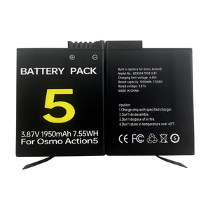 แบตเตอรี่1950มิลลิแอมป์พร้อมอุปกรณ์เสริมสำหรับ <span class=keywords><strong>DJI</strong></span> Action 4สำหรับ <span class=keywords><strong>Osmo</strong></span> Action 5 Pro 4 3เอ็กซ์ตรีมพลัสสำหรับกล้องกีฬาแอคชั่น - Product Image 2