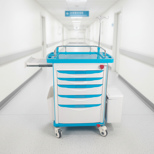 MN-DC001 Carro <span class=keywords><strong>de</strong></span> Medicamentos <span class=keywords><strong>de</strong></span> Doble Cajón <span class=keywords><strong>de</strong></span> Aleación <span class=keywords><strong>de</strong></span> Aluminio para Hospital Liaison Medical, el Más Vendido, con División Libre - Product Image 1