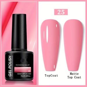 6 pièces/SET Gel à ongles couleurs macaron 0,24 oz, couleurs vives et éclatantes, parfait pour les salons de manucure familiaux - Product Image 4