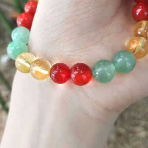 Natural Stone Bracelet Colorful Glass Beaded Career Success High Profit Margin Item <b>Dedicated</b> Account Manager - Product Image 1