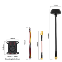 Émetteur vidéo pour drone FPV pour pièces de drone FPV RC DIY 2,5W 3W VTX 4,9G-5,8GHz 72CH Haute puissance avec coque en métal CNC