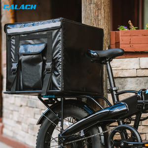 กระเป๋าเก็บความเย็นกันน้ำทนทานสำหรับมอเตอร์ไซค์กระเป๋าส่งอาหารสี<span class=keywords><strong>ด</strong></span>ำสำหรับจักรยาน - Product Image 6