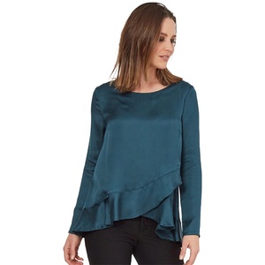 Moda Verde Esmeralda cuello tela suave transpirable mujeres superior de enfermería - Product Image 1