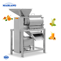 Geavanceerde automatische fruitpulp-sapcentrifuge voor avocado, pruim, abrikoos, bramen; met kern- en zaadseparatie en pureefunctie.