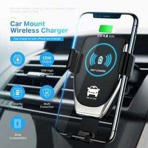 Support de charge pour téléphone portable, station de charge sans fil rapide Q12, chargeur de voiture sans fil avec support - Product Image 2