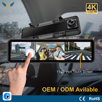 Caméra embarquée VIEVGUARB K1 double objectif avec ADAS, vision nocturne, capteur G, surveillance de stationnement, enregistrement en boucle, contrôle par application, 4K FHD, WiFi, GPS, 3 canaux