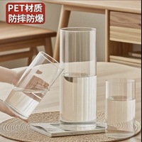 Vase à fleurs cylindrique transparent en acrylique de 50 cm de diamètre, idéal pour les centres de table de mariage (vente en gros)