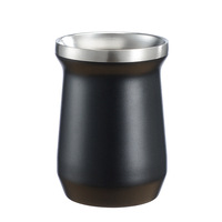 Taza de Mate BORGE Personalizada de Acero Inoxidable con Doble Pared de 10oz, Vaso Térmico Aislado al Vacío para Yerba Mate Argentina