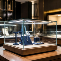 Vitrine de présentation de bijoux en verre trempé LED sur mesure, conçue par des experts, directement de l'usine, pour les boutiques de montres - MOQ 1 pièce