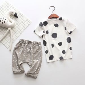 Conjuntos de Ropa de Dos Piezas con Estampado de Lunares de Moda Coreana para Niños, de un Fabricante Chino - Product Image 2