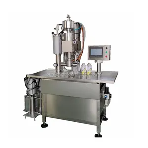 Machine automatique de remplissage de bouteilles d'aérosol, spray capillaire utilisé, petite machine de remplissage de pulvérisation automatique