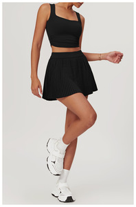 Conjuntos de Falda Deportiva para Mujer, 2 Piezas, Top de Yoga, Conjuntos de Fitness para Gimnasio, Faldas de Yoga Plisadas para Mujer, Conjuntos de Falda de Tenis, Oferta 2024 - Product Image 6