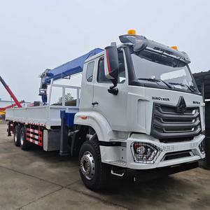 รถบรรทุกติดเครน SINOTRUK HOWO NX 6x4 แบบแขนยืดได้ พร้อมพื้นบรรทุกแบบเรียบ สำหรับขนส่งเครื่องจักรก่อสร้าง - Product Image 2