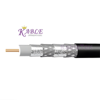 Cable Coaxial Digital Serial RG6 de Baja Pérdida, 75 Ohmios, Conductor Sólido, Revestimiento de PVC, 305M/1000FT, para Comunicación CATV