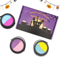 Coffret cadeau de bombes de bain d'Halloween avec de jolies mini figurines, bombes effervescentes colorées pour le plaisir des enfants dans la baignoire