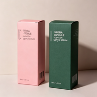 Boîte en carton pliable personnalisée en matériaux recyclés écologiques avec fermeture à languette pour petites marques de beauté et soins personnels