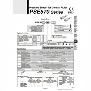 Sensor de presión SMC Pneumatics para el aire, - Product Image 1