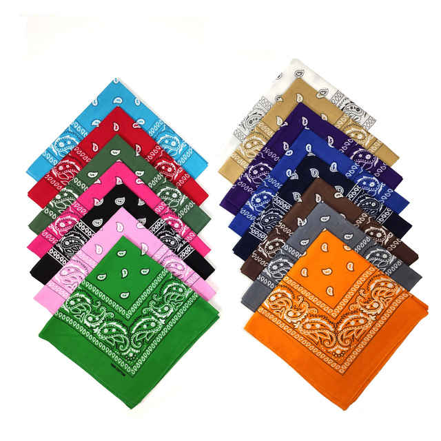 Bandana quadrada reutilizável de algodão, feminina e masculina, alta qualidade, impressão personalizada, para esporte ao ar livre