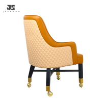 Chaise de casino de haute qualité Chaise Baccarat avec accoudoirs et roues pivotantes pour Casino Bar Hotel