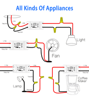Interrupteur relais intelligent WiFi avec contact sec 10A 240V, module universel de contrôle à distance sans fil pour maison intelligente, contrôle intelligent de l'éclairage