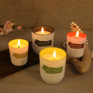 Cadeau d'accompagnement de mariage, tasse en verre coloré, aromathérapie, bougie parfumée, vente en gros, ornements pour la maison - Product Image 2