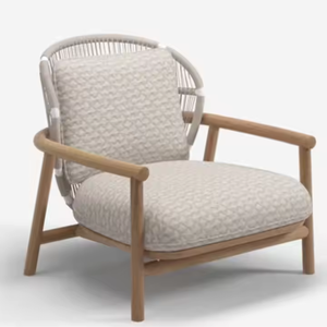 Mới Đến Hiện Đại Sang Trọng Rắn Gỗ Tếch Chống Ăn Mòn Patio Mây Vườn Sofa Đồ Nội Thất Ngoài Trời Thiết Lập - Product Image 2