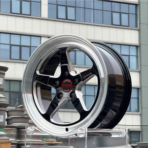 Cerchi Forgiati Stile S71 da 17-20 Pollici 5x120 5x114.3 Nero Lucido con Bordo Lavorato, Cerchi da Corsa per <span class=keywords><strong>Corvette</strong></span>, Mustang, Camaro - Product Image 5