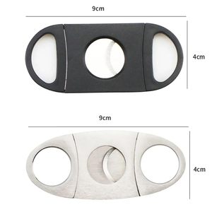 Custom Logo Black Table <b>Top</b> Plastic Double Blade Cigar Cutter for Cigar Scissors Accessories - Product Image 3